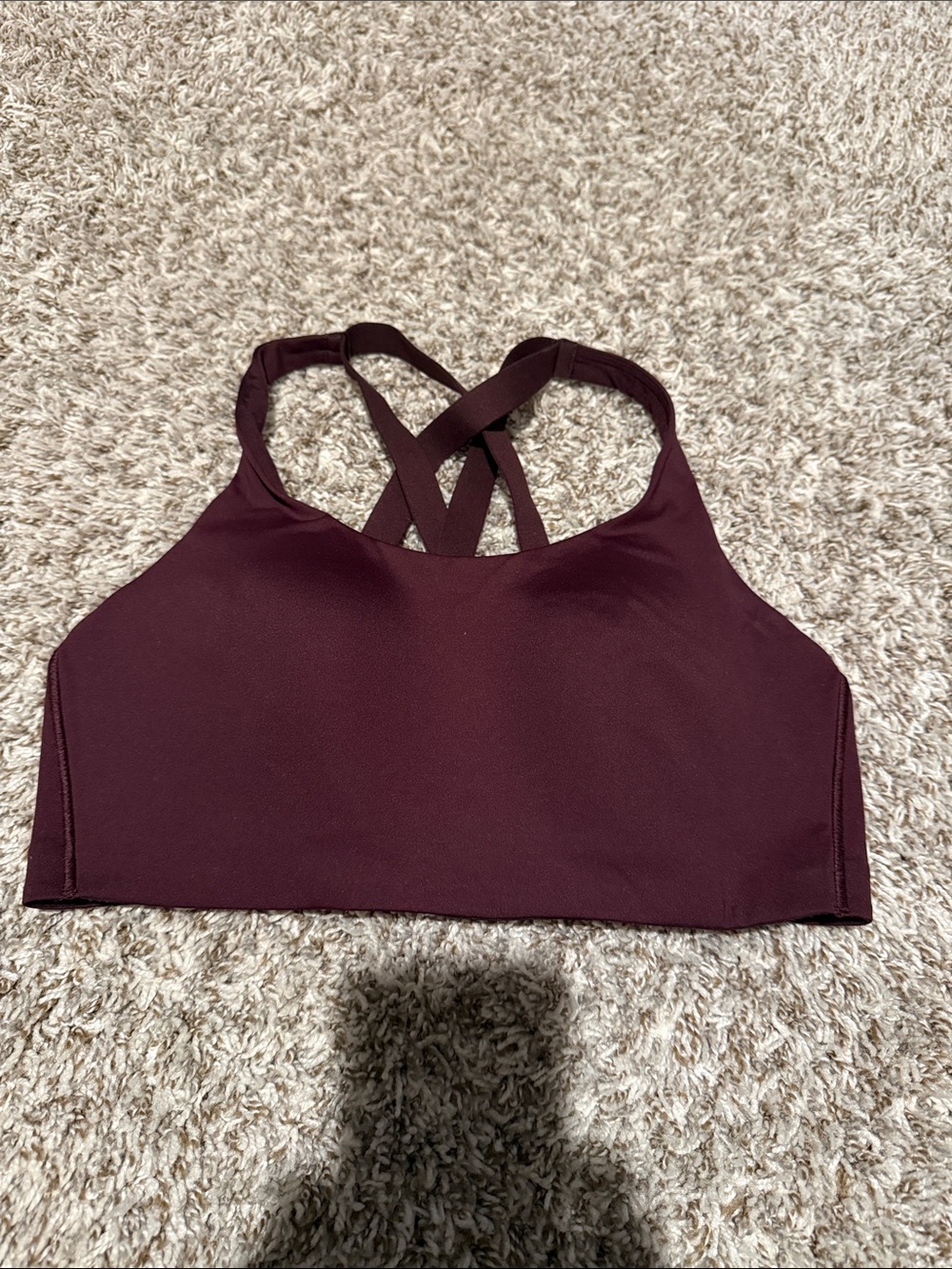 lululemon athletica Strappy High-Neck Sports Bra in Deep Wine